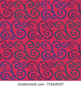 Seamless hand drawn, vintage pattern. Vector illustration