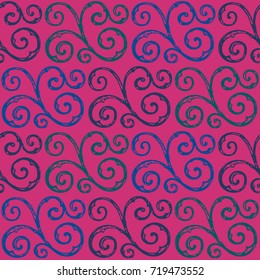 Seamless hand drawn, vintage pattern. Vector illustration