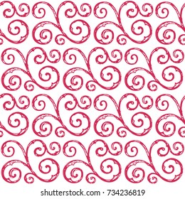Seamless hand drawn, vintage pattern. Vector illustration