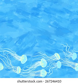 Seamless hand drawn watercolor pattern