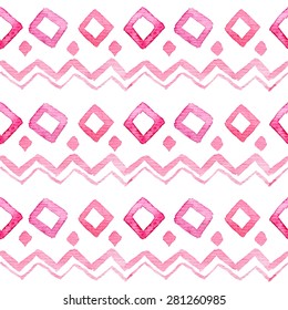 Seamless hand drawn watercolor pattern