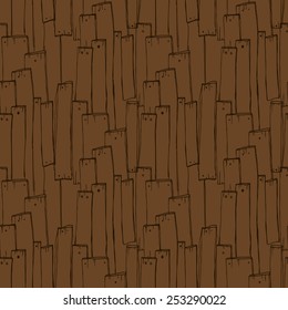 Seamless hand drawn wood texture, vector illustration