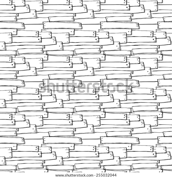 Seamless Hand Drawn Wood Texture Vector Stock Vector Royalty Free