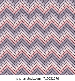 Seamless hand drawn zigzag pattern. Colorful zigzag texture.