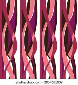 Seamless hand painted effect ethnic stripe for fabric and textile design and print