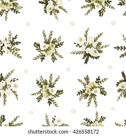 seamless hand painted flowers
