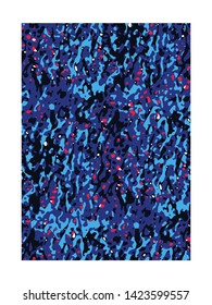 Seamless Hand Painting Abstract Ink Stains Brush Strokes Splashes Mixed Animal Skin Pattern Isolated Background