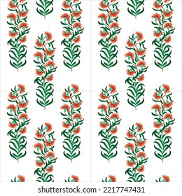 Seamless, Hand sketched vector vintage leaves, flowers, Wild and free. Perfect for textile printing, invitations, greeting cards, blogs, wrappers and posters.	
