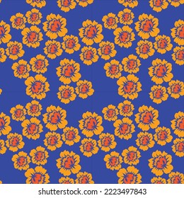 Seamless, Hand sketched vector vintage leaves, flowers, Wild and free. Perfect for textile printing, invitations, greeting cards, blogs, wrappers and posters.	