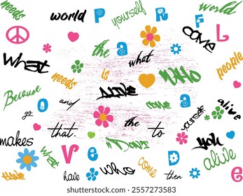 Seamless hand writing, flowers seamless pattern floral.  urban love letters hand drawing  textile, graffiti letters seamless pattern, Abstract seamless pattern love icon. eps8