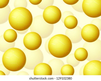 Seamless handball balls pattern background. Vector illustration.