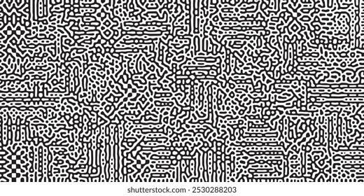Diseño Abstractas dibujado a mano sin fisuras con líneas negras onduladas sobre un fondo blanco para el arte moderno y el Diseño gráfico