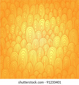 Seamless hand-drawn abstract pattern. Endless texture in warm colors.