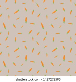 Seamless hand-drawn carrots pattern. Can be used for postcards, invitations, advertising, web, textile and other.