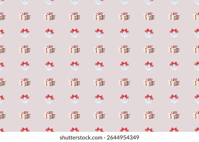 Seamless Hand-Drawn Christmas Vector Pattern. Cute and Colorful Festive Design for Fabric, Wrapping Paper, Bags, and Packaging.