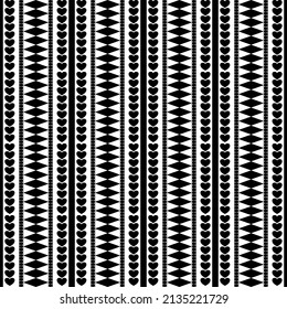 Seamless hand-drawn ethnic pattern. Tribal seamless geometric striped background. 