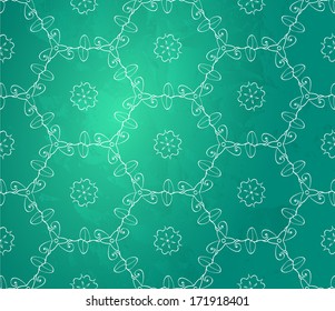Seamless hand-drawn floral pattern.