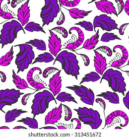 Seamless hand-drawn flowers pattern, floral background. Seamless pattern can be used for wallpaper, pattern fills, web page background,surface textures. Gorgeous seamless floral background