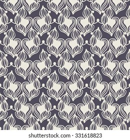 seamless hand-drawn pattern consists of doodles. Vector illustration.