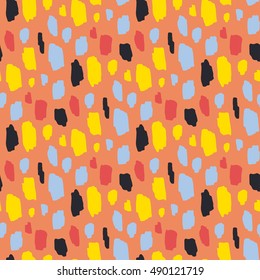 Seamless hand-drawn spotted pattern. Abstract background for fabric, cards, invitations, wrapping paper, stationery and web backgrounds