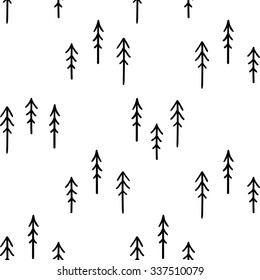 Seamless hand-drawn triangles pattern.Vector abstract Hand drawn background for design and decoration textile, covers, package, wrapping paper. Scandinavian style background pattern in vector