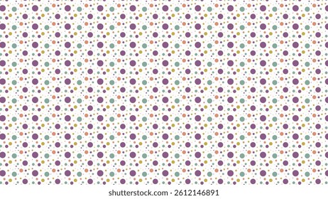 Seamless Hand-drawn Vector Polka dots Circles Spheres Repeat Pattern Illustration 