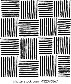 Seamless Handmade Watercolor Stripes Pattern