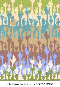 Seamless hands background