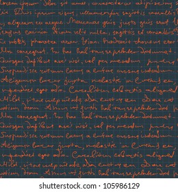 Seamless handwritings on cell patterned background. Vector, EPS10