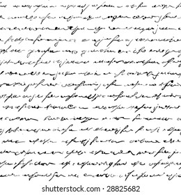 Seamless of handwritten text