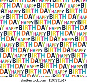 Seamless Happy Birthday Wording Stock Vector (Royalty Free) 1107231617 ...