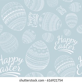 Seamless happy easter pattern