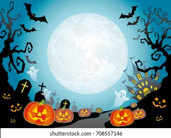 A seamless Happy Halloween vector illustration. 