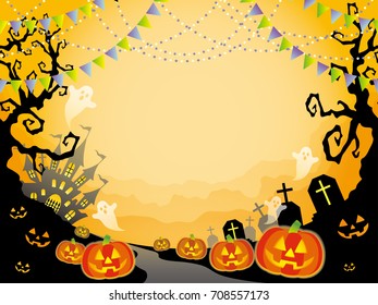 A seamless Happy Halloween vector illustration. 