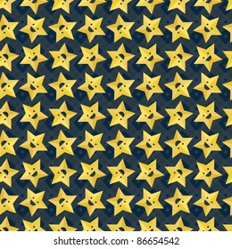 seamless happy stars pattern background