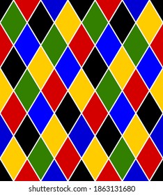 seamless harlequin pattern for carnival and mardi gras	