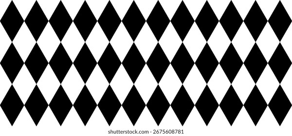 Padrão de arlequim sem costura - preto e branco. padrão de diamante sem costura. padrão de fundo quadriculado clássico.