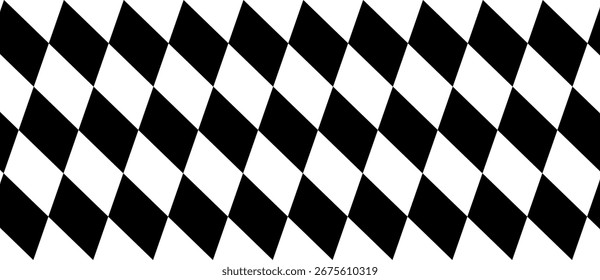Seamless harlequin pattern-black and white. diamond seamless pattern. classic checkered background pattern.