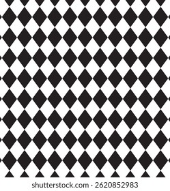 Seamless harlequin pattern-black and white, Grunge black and white harlequin pattern with vintage texture eps 10
