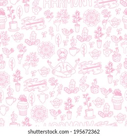 Seamless Harmony Pink Pattern