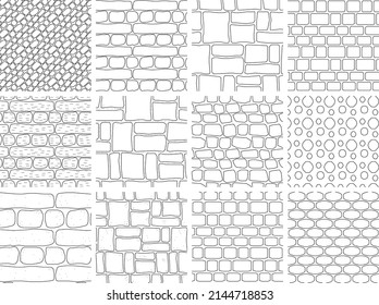 seamless hatch pattern of architectural texture background- stonework