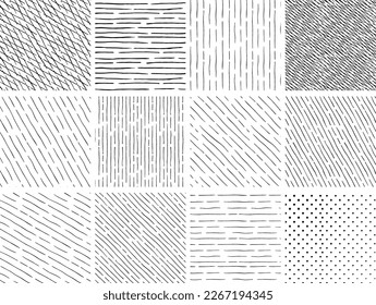 seamless hatch pattern of architectural texture background bundle