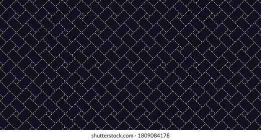 Seamless hatching duotone pattern blue yellow palette. Abstract shapes background. Dashed line. High resolution image. Simplicity geometric concept allover print block minimal design digital wallpaper