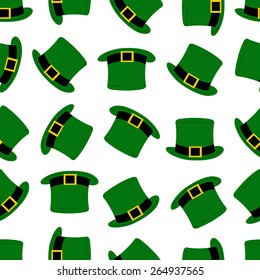 Seamless hats background isolated on white 
