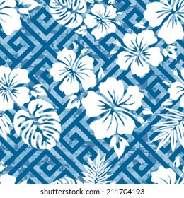 Seamless Hawaiian Background Pattern