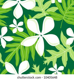 Seamless Hawaiian Fern (Lauae) Pattern