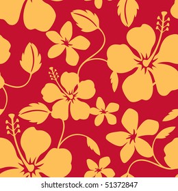 Seamless Hawaiian Hula Pattern