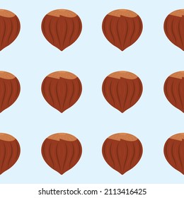 Nahtlose Haselnussmuster Trendflatter, geeignet für Tapete, Hintergrund, Stoffe, Geschenkverpackung, Textilien