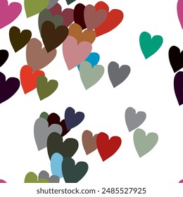 Seamless heart background, cute heart pattern, seamless vector, background vector, simple heart pattern, heart vector, vector shapes, I love you symbol, seamless texture, background texture