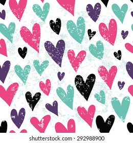 Seamless heart background. Great for Baby, Valentine's Day, Mother's Day, wedding, scrapbook, surface textures.